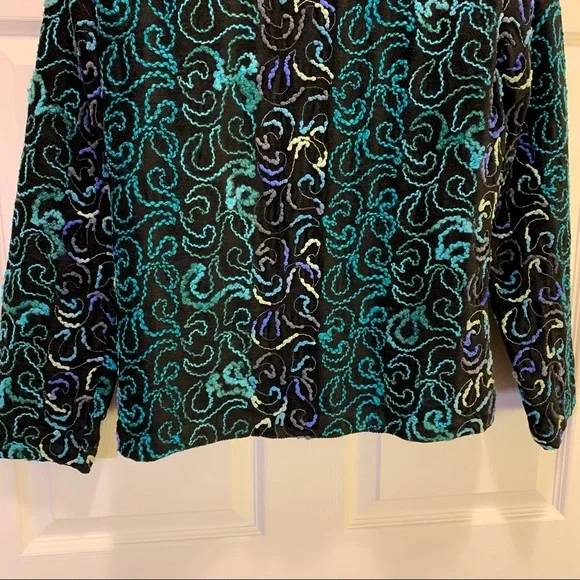 Chico’s Black w/ Multiple Shades of Blue JacketsM